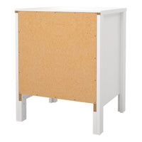 Thumbnail for Bedside Table 2 drawers in White