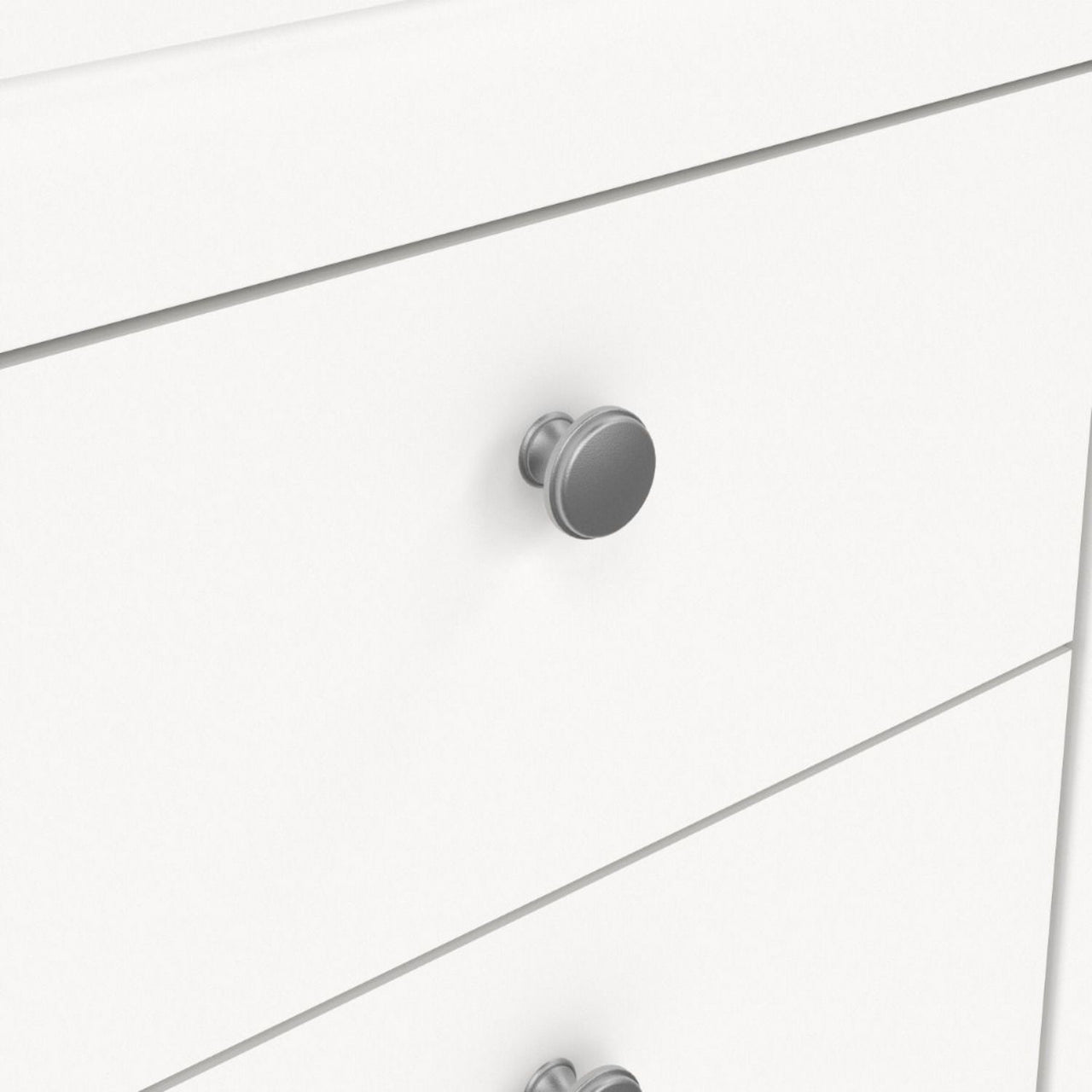 Bedside Table 2 drawers in White