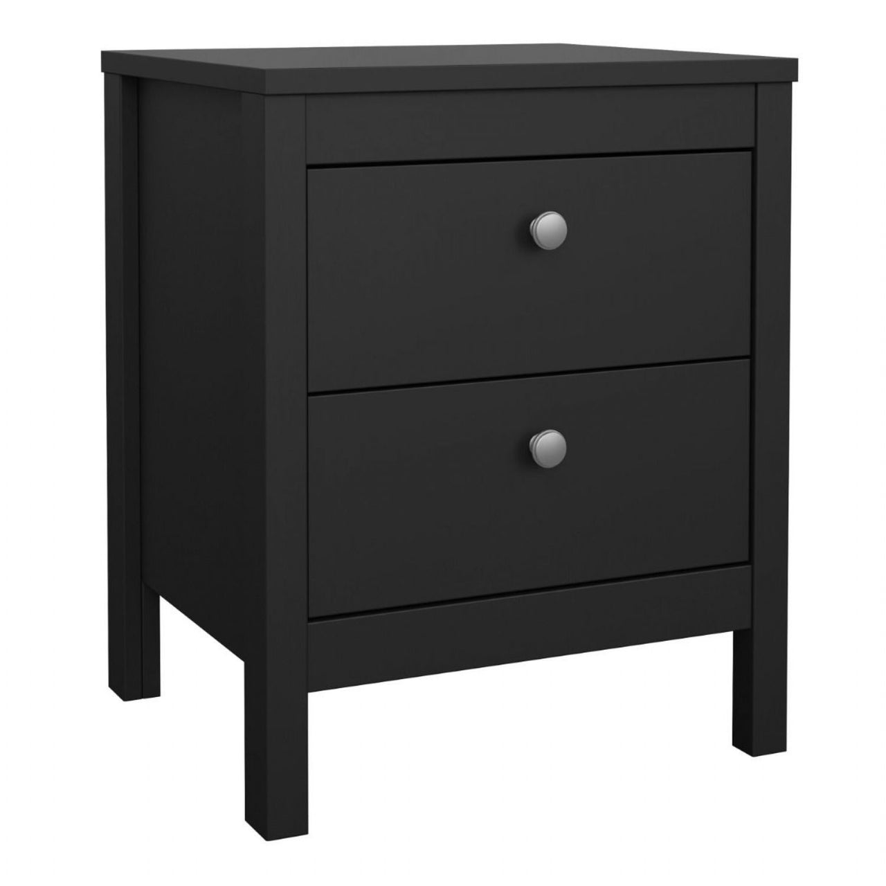 Finish Simple 2 Drawer Bedside Table