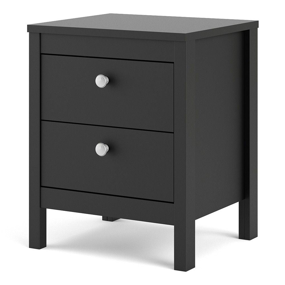 Finish Simple 2 Drawer Bedside Table