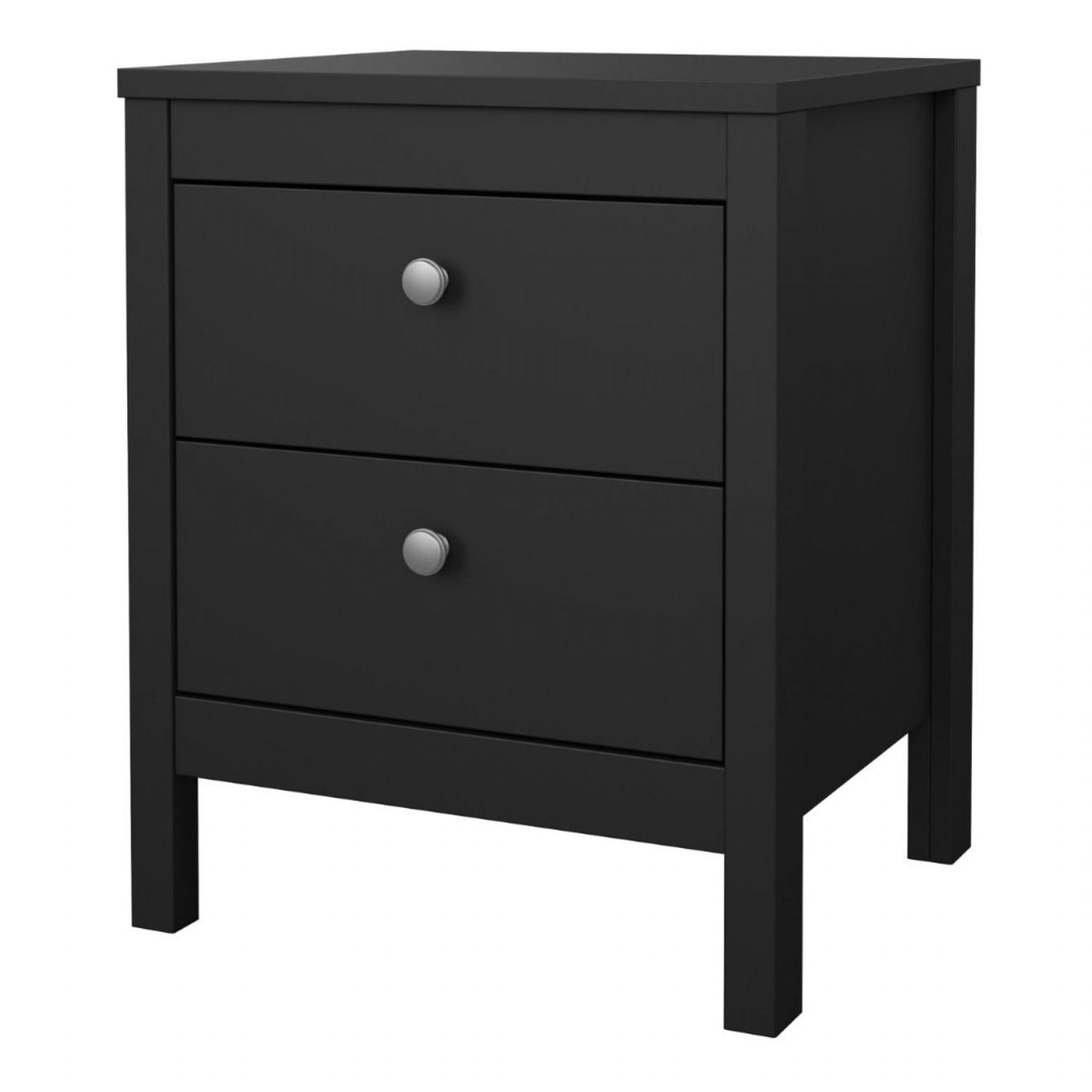 Finish Simple 2 Drawer Bedside Table