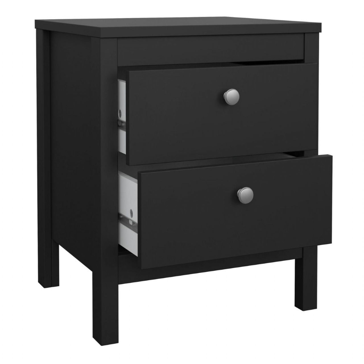 Finish Simple 2 Drawer Bedside Table