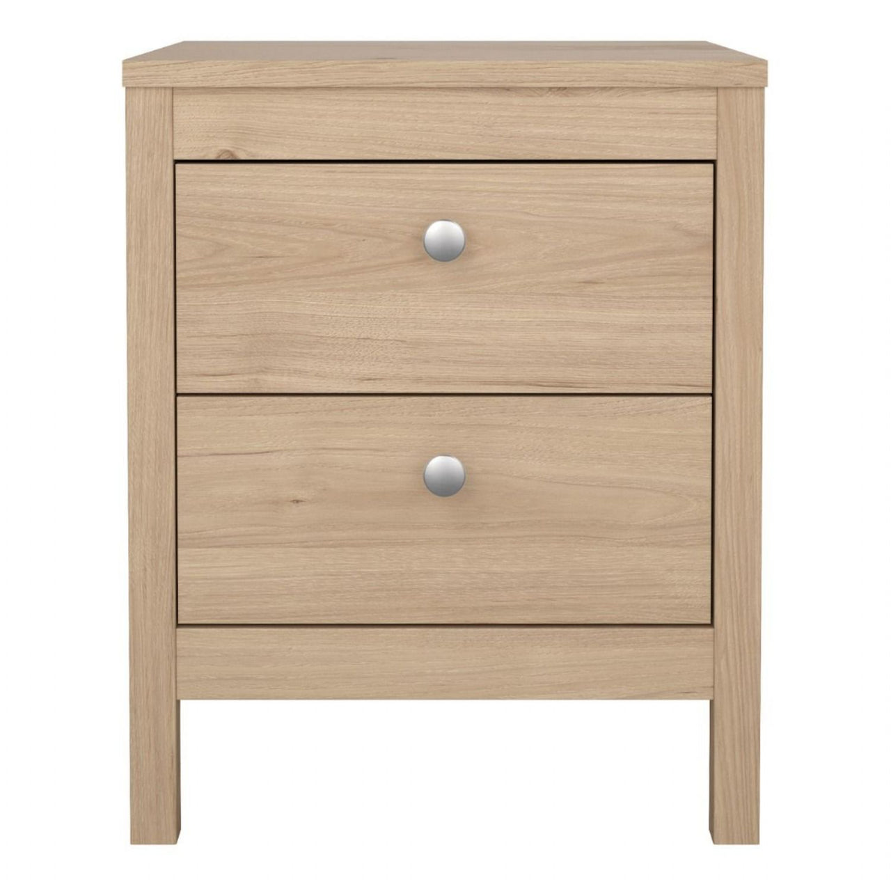 Madrid Bedside Table 2 Drawers in Jackson Hickory Oak