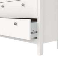 Thumbnail for White 5 Drawer Chest With Round Metal Knobs