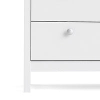 Thumbnail for White 5 Drawer Chest With Round Metal Knobs