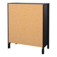 Thumbnail for Matt Black 5 Drawer Chest Drawers Round Metal Knobs