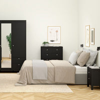 Thumbnail for Matt Black 5 Drawer Chest Drawers Round Metal Knobs