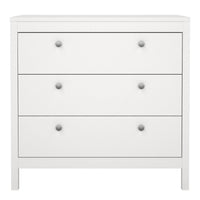 Thumbnail for Modern Wide White 3 Drawer Chest