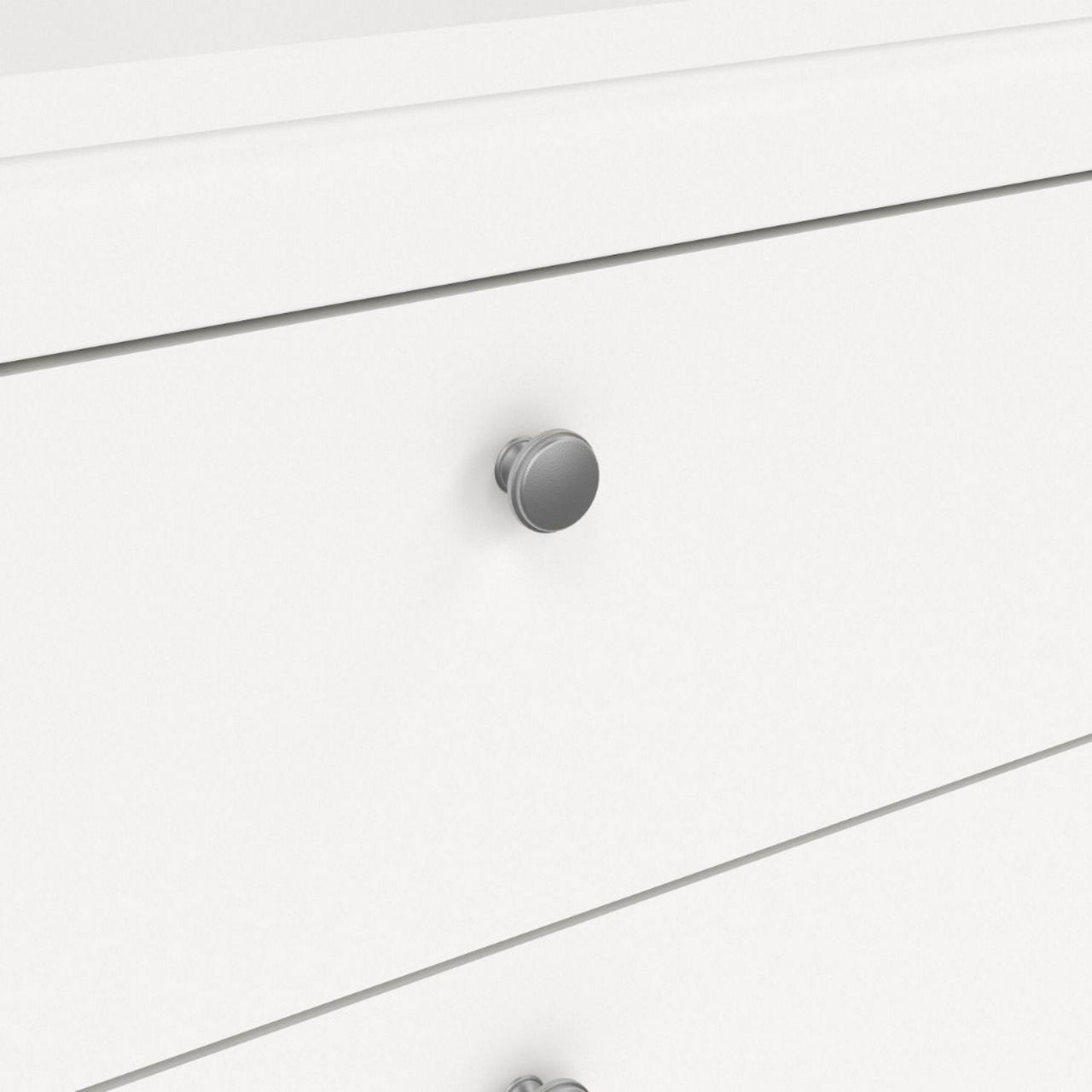 Modern Wide White 3 Drawer Chest