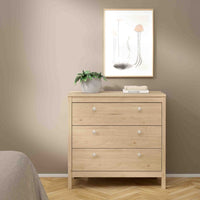 Thumbnail for Madrid Chest 3 Drawers in Jackson Hickory Oak