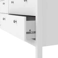 Thumbnail for Wide White 8 Drawer Double Dresser With Metal Knobs 79.7x159.4x38.4cm