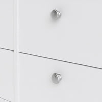 Thumbnail for Wide White 8 Drawer Double Dresser With Metal Knobs 79.7x159.4x38.4cm