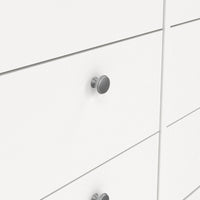 Thumbnail for Wide White 8 Drawer Double Dresser With Metal Knobs 79.7x159.4x38.4cm