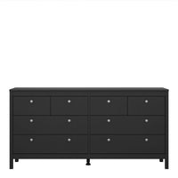 Thumbnail for Matt Black 8 Drawer Double Chest With Metal Handles