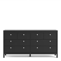 Thumbnail for Matt Black 8 Drawer Double Chest With Metal Handles