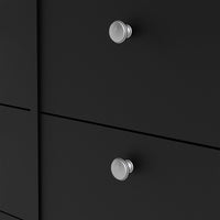 Thumbnail for Matt Black 8 Drawer Double Chest With Metal Handles