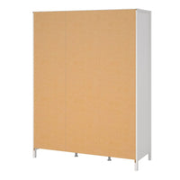 Thumbnail for Large White 3 Door Triple Wardrobe 200cm Tall x 150cm Wide