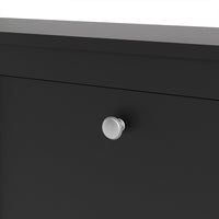 Thumbnail for Matt Black 4 Compartment Shoe Cabinet With Metal Knobs