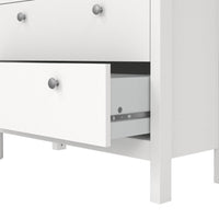 Thumbnail for White 2 Glass Door And 3 Drawer Cabinet With Metal Round Handles