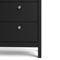 Thumbnail for Matt Black 2 Glass Door 3 Drawer Cabinet With Metal Knobs 199x77.85cm