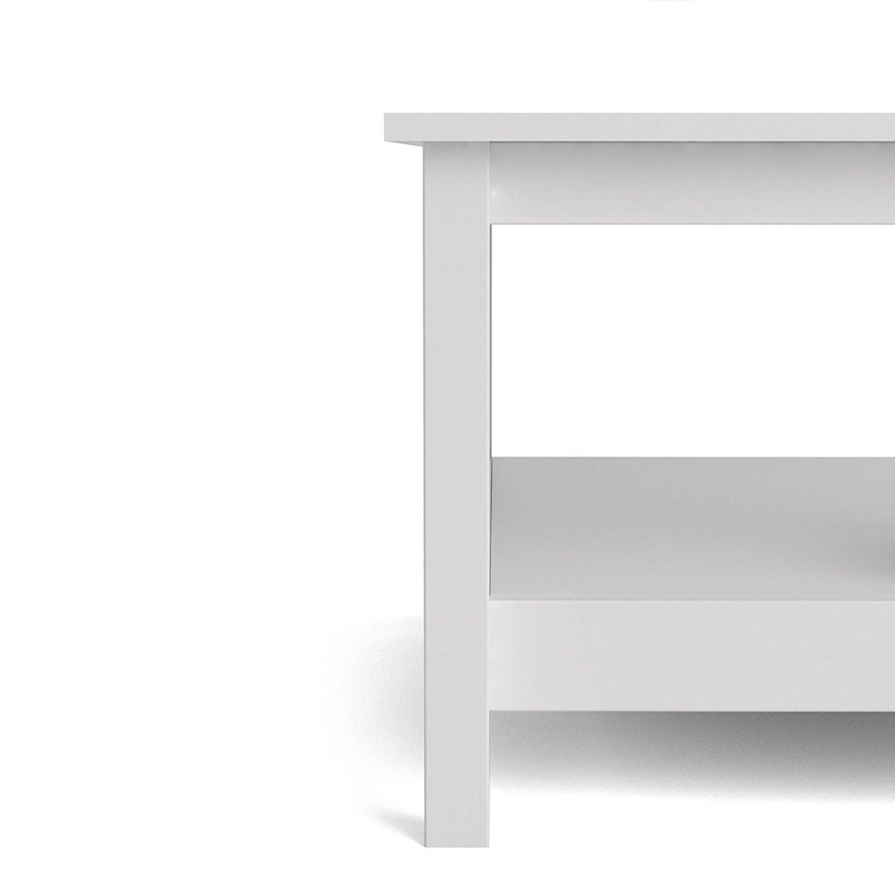 Small White Open Shelf Coffee Table