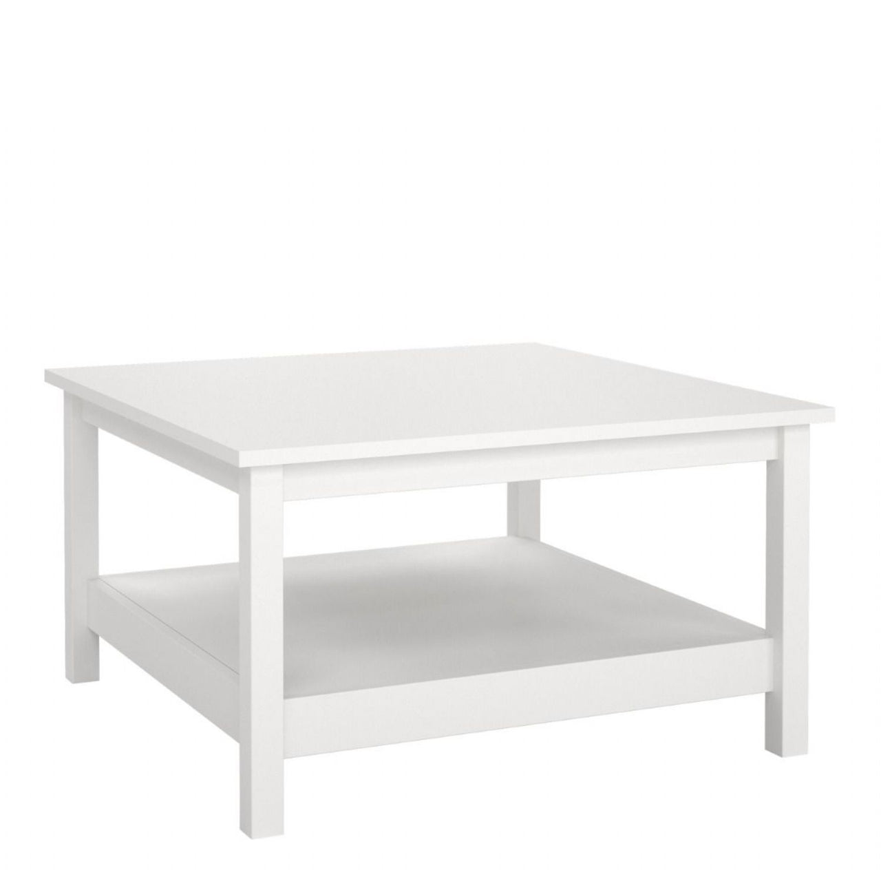 Small White Open Shelf Coffee Table