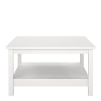 Thumbnail for Small White Open Shelf Coffee Table