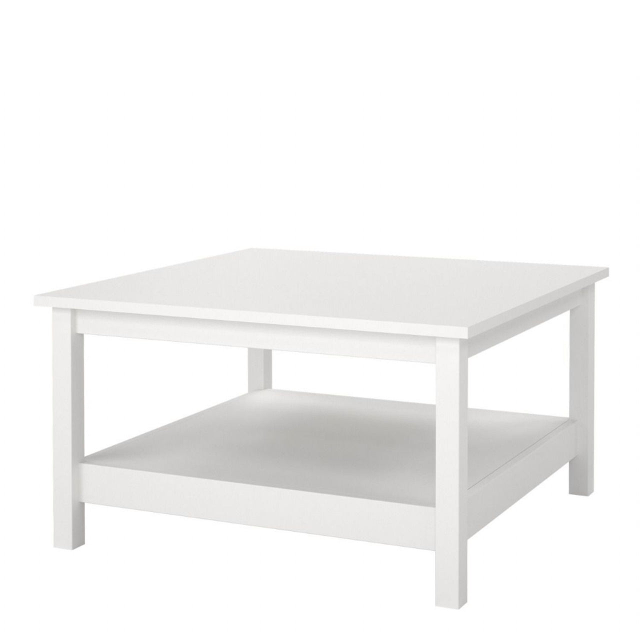 Small White Open Shelf Coffee Table