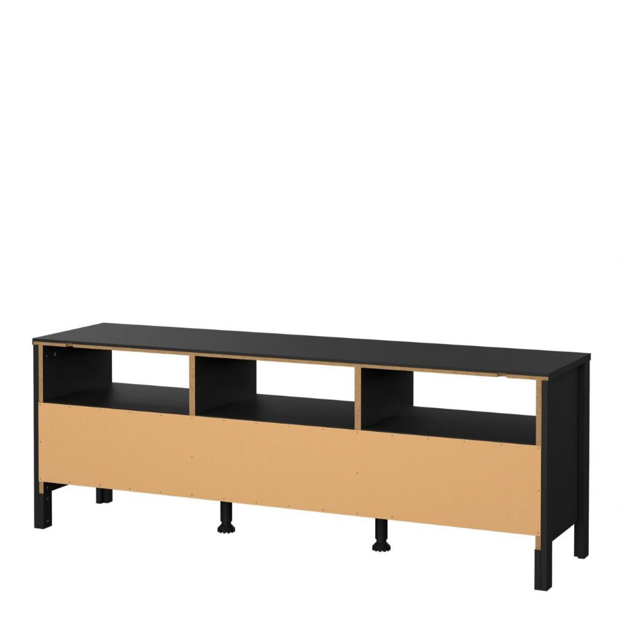 Matt Black 3 Drawer TV Unit