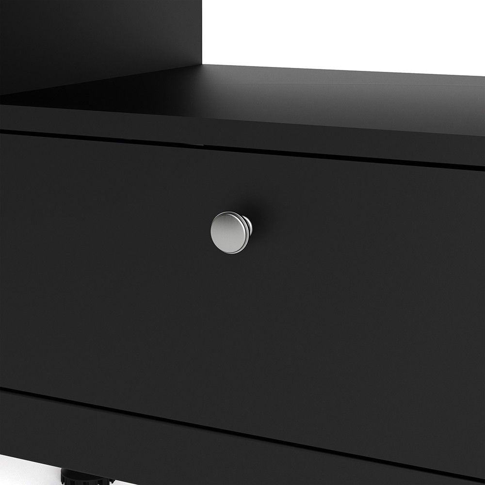 Matt Black 3 Drawer TV Unit