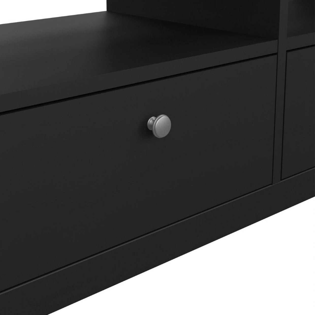 Matt Black 3 Drawer TV Unit