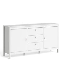 Thumbnail for Modern Wide White 2 Door 3 Drawer Sideboard