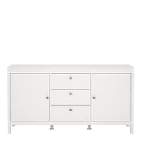 Thumbnail for Modern Wide White 2 Door 3 Drawer Sideboard