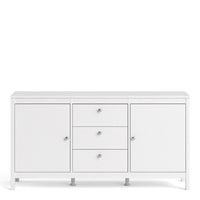 Thumbnail for Modern Wide White 2 Door 3 Drawer Sideboard