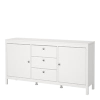 Thumbnail for Modern Wide White 2 Door 3 Drawer Sideboard