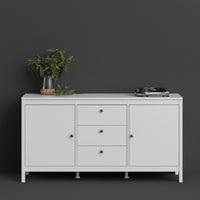 Thumbnail for Modern Wide White 2 Door 3 Drawer Sideboard