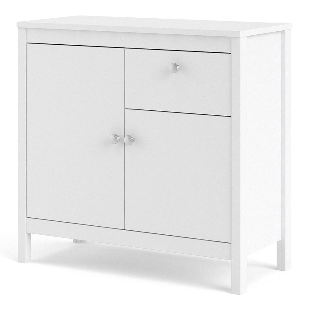 Traditional White 2 Door 1 Drawer Sideboard