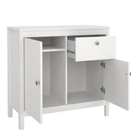 Thumbnail for Traditional White 2 Door 1 Drawer Sideboard