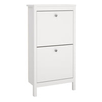 Thumbnail for Madrid Shoe Cabinet 2 Flap Door White