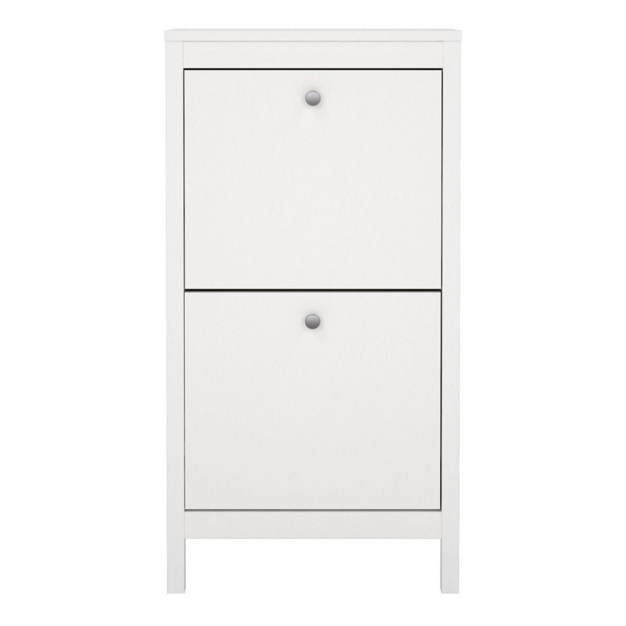 Madrid Shoe Cabinet 2 Flap Door White