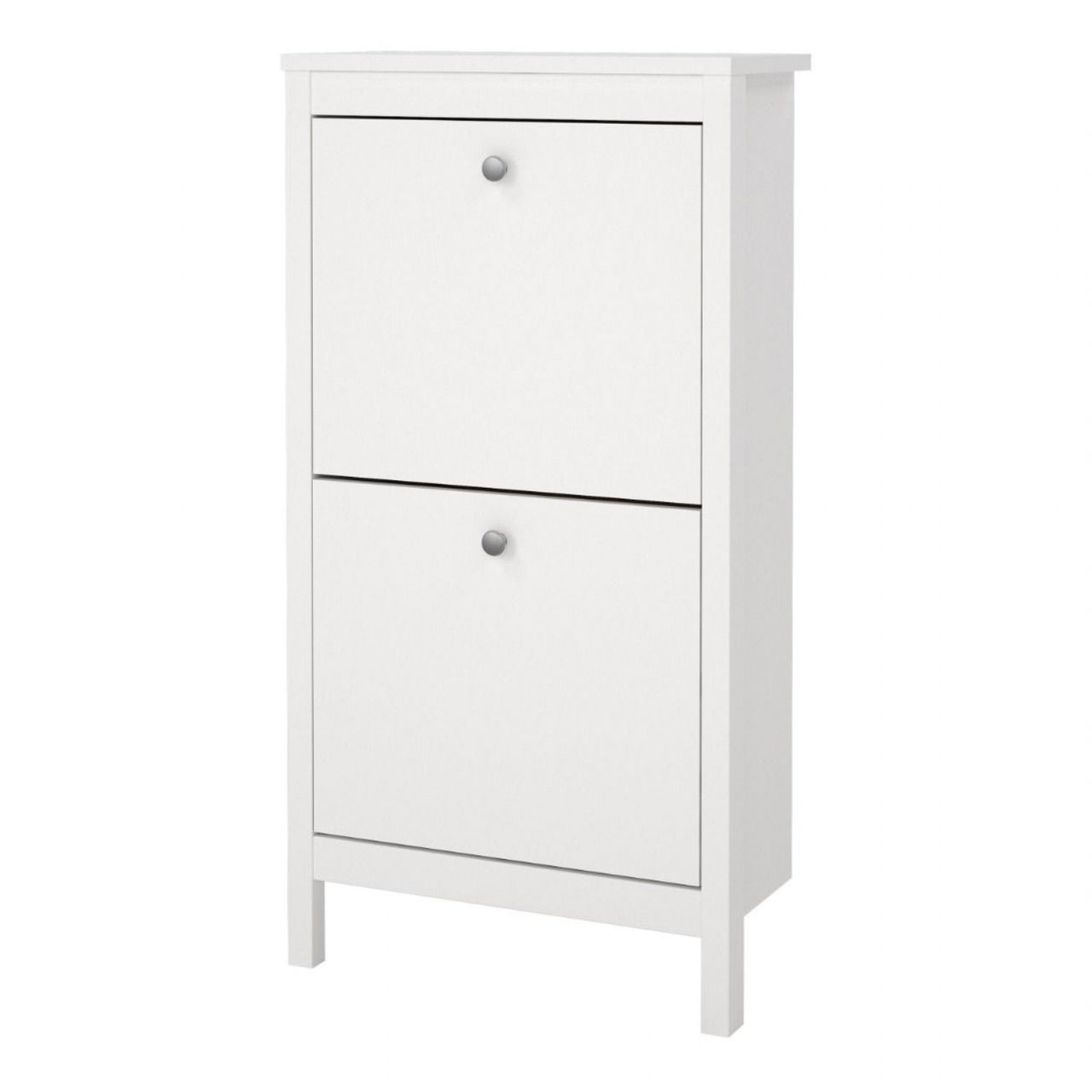 Madrid Shoe Cabinet 2 Flap Door White