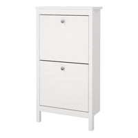 Thumbnail for Madrid Shoe Cabinet 2 Flap Door White