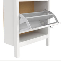 Thumbnail for Madrid Shoe Cabinet 2 Flap Door White