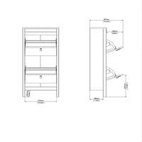 Thumbnail for Madrid Shoe Cabinet 2 flap doors Matt Black