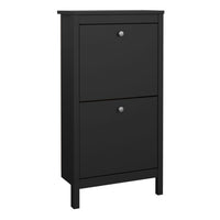 Thumbnail for Madrid Shoe Cabinet 2 flap doors Matt Black