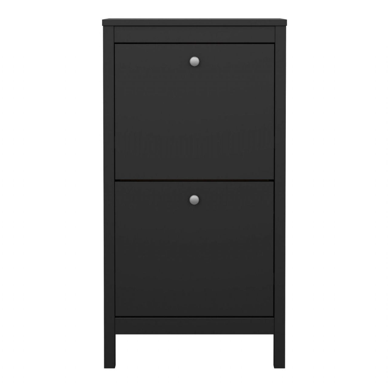 Madrid Shoe Cabinet 2 flap doors Matt Black