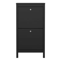 Thumbnail for Madrid Shoe Cabinet 2 flap doors Matt Black