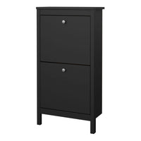 Thumbnail for Madrid Shoe Cabinet 2 flap doors Matt Black