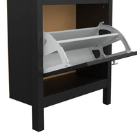 Thumbnail for Madrid Shoe Cabinet 2 flap doors Matt Black