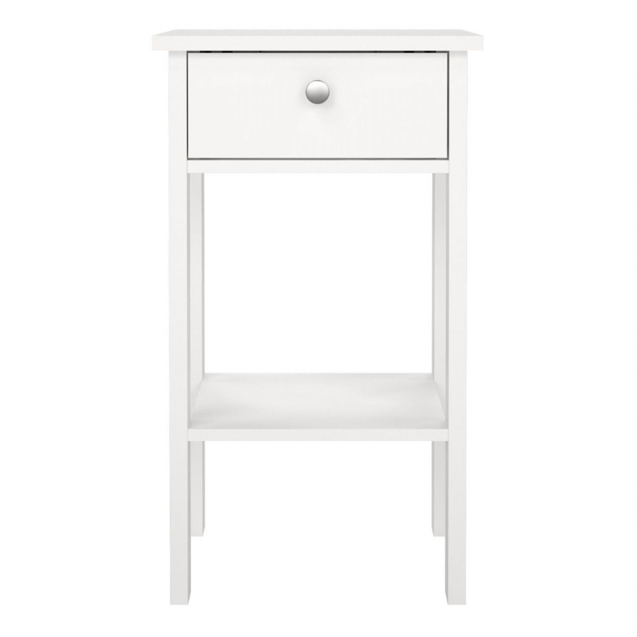 Madrid Bedside Table with 1 Drawer in White